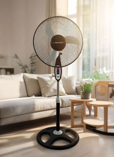 Esperanza Typhoon Ανεμιστήρας Ορθοστάτης 50W Διαμέτρου 40cm Μαύρος