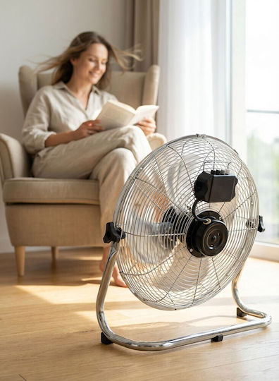 Esperanza Scirocco Floor Fan 50W Fan Diameter 30cm Silver