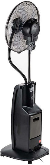 Diplomat DX-77 Phantom Ανεμιστήρας Υδρονέφωσης 90W Διαμέτρου 41cm με Τηλεχειριστήριο Μαύρος