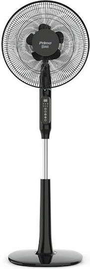 Primo PRSF-80615D Pedestal Fan 30W With Remote Control Black