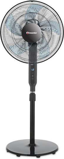 Inventor Pedestal Fan 35W 40cm Diameter with Remote Control Black