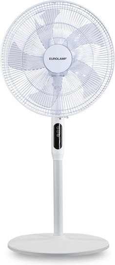 Eurolamp Πολυμορφικός Ανεμιστήρας 25W Διαμέτρου 45cm με Τηλεχειριστήριο Λευκός