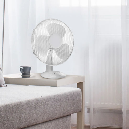 Aca Επιτραπέζιος Ανεμιστήρας 45W Διαμέτρου 40cm Λευκός