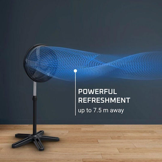 Rowenta Ανεμιστήρας Ορθοστάτης 40W Διαμέτρου 40cm Μαύρος