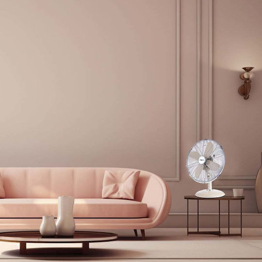 Primo PRΤF-80577 Tabletop Fan 40W 30cm Diameter Beige