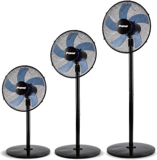 Primo PRSF-80449 Pedestal Fan 60W Diameter 45cm Black