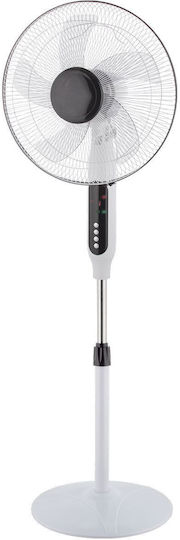 Brand Pedestal Fan 50W with Fan Diameter 40cm with Remote Control White