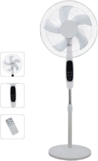 Brand Fan Pedestal 60W Diameter 45cm with Remote Control White