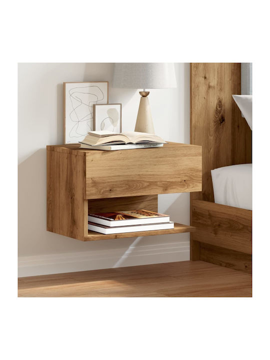 Wooden Brown Bedside Tables 2 Pieces 46x29.5x30cm