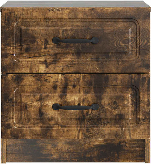 Wooden Black Bedside Tables 2 Pieces 43x34.5x44.5cm