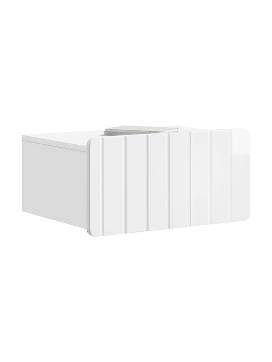 White Wooden Bedside Tables 2 Pieces 49x34.5x24cm