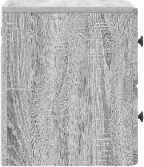 Nachttisch Holz Grau 34.5x33x40cm