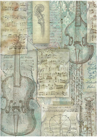 Σετ 8 Ριζόχαρτα Ντεκουπάζ Stamperia 10.5×14.8cm Symphony Backgrounds