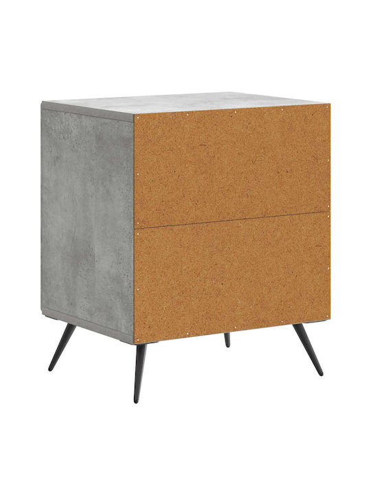 Wooden Gray Bedside Table 43x34.5x50cm