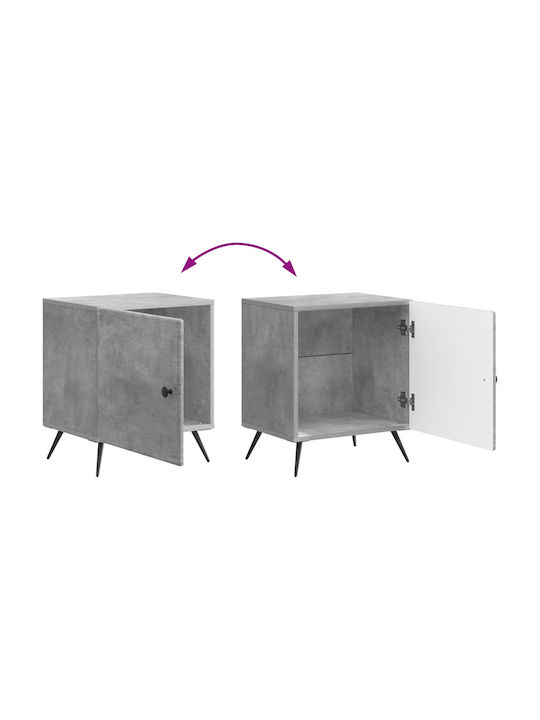 Wooden Gray Bedside Table 43x34.5x50cm