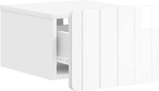 Нощни Шкафчета Дървени Бели 2 Бройки 33x34.5x24см