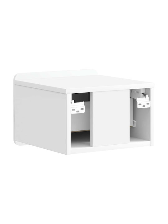 Κομοδίνα Ξύλινα Λευκά 2τμχ 33x34.5x24cm