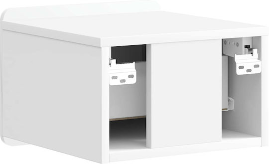 Нощни Шкафчета Дървени Бели 2 Бройки 33x34.5x24см