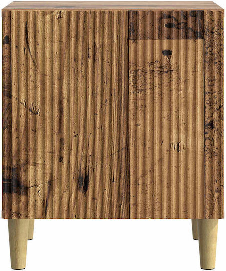 Нощно Шкафче Дървено Кафяво 43x34.5x50см