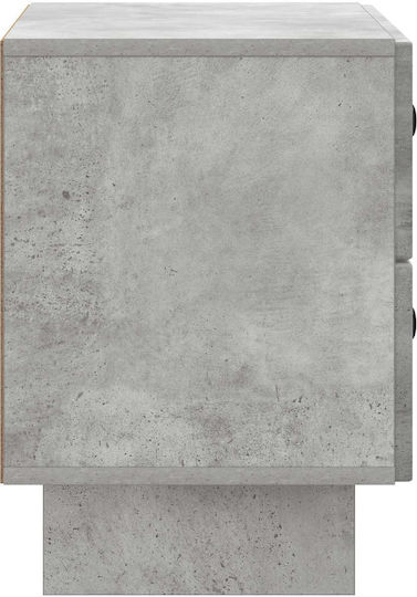 Gray Wooden Bedside Table 62x34.5x47.5cm