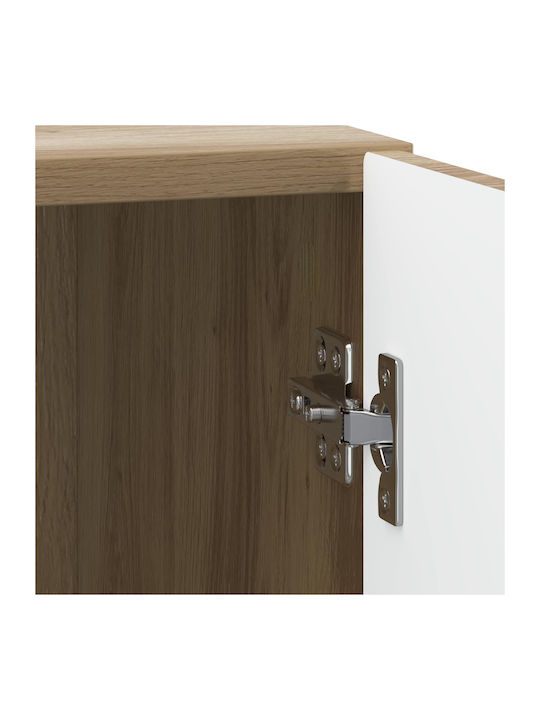 Wooden Bedside Table Brown 43x34.5x50cm