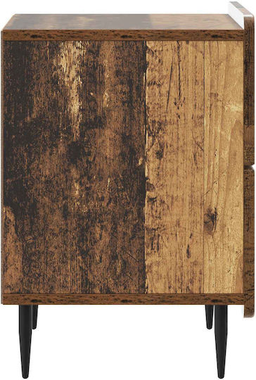 Noptiere Dormitor Din Lemn Maro 2 Bucăți 43x34.5x49.5cm