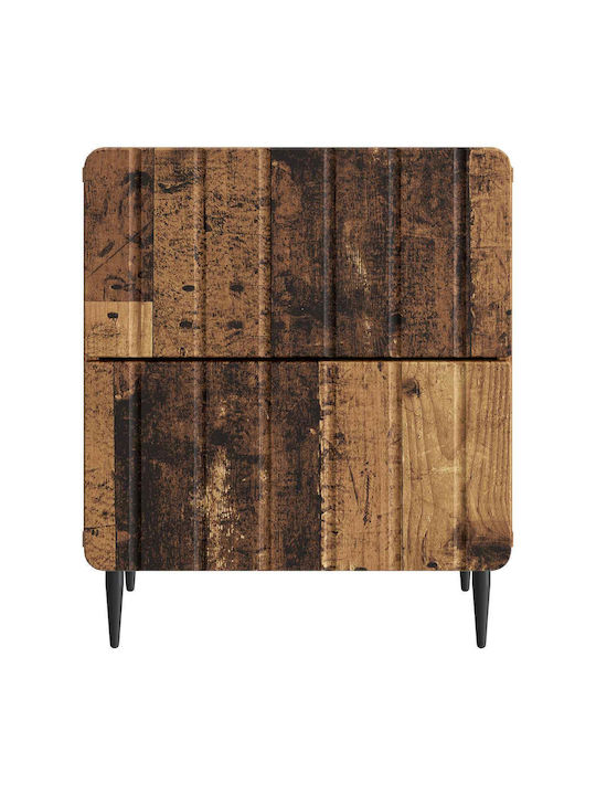 Κομοδίνα Ξύλινα Καφέ 2τμχ 43x34.5x49.5cm