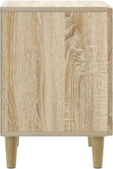 Nachttische Holz Beiges 2Stücke 43x34.5x50cm