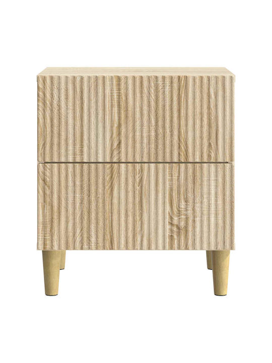 Κομοδίνο Ξύλινο Μπεζ 43x34.5x48cm