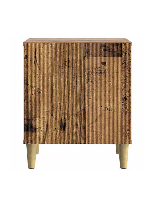 Κομοδίνα Ξύλινα Καφέ 2τμχ 43x34.5x50cm