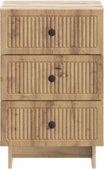 Κομοδίνο Ξύλινο Καφέ 43x41x66.5cm