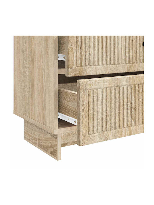Нощно Шкафче Дървено Бежово 62x34.5x47.5см