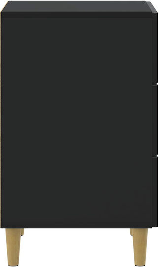 Нощно Шкафче Дървено Черно 43x41x66.5см