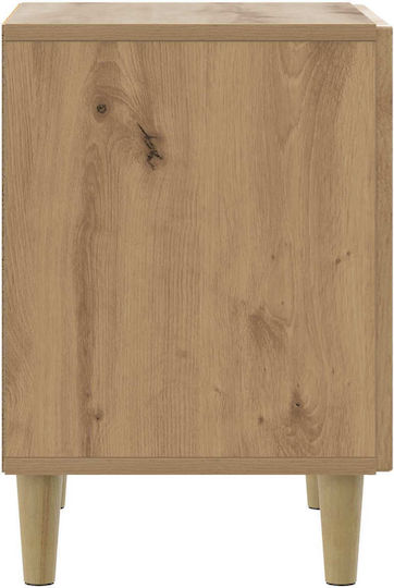 Нощни Шкафчета Дървени Кафяви 2 Бр 43x34.5x50см