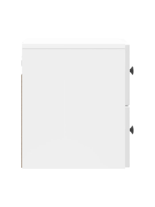 White Wooden Bedside Tables 2 Pieces 33x34.5x40cm