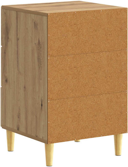 Wooden Brown Bedside Table 43x39.5x66.5cm
