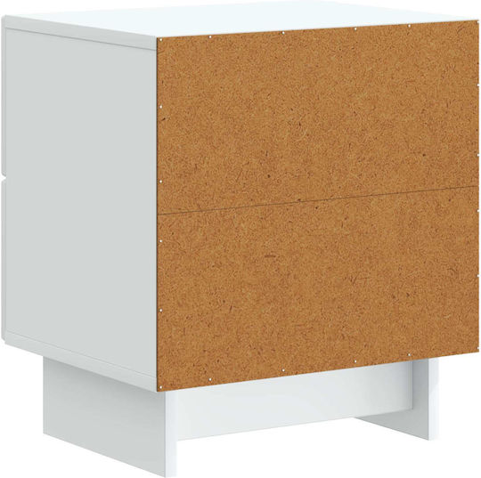 Нощно Шкафче Дървено Бяло 43x34.5x47.5см