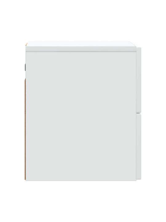 White Wooden Bedside Table 33x34.5x40cm