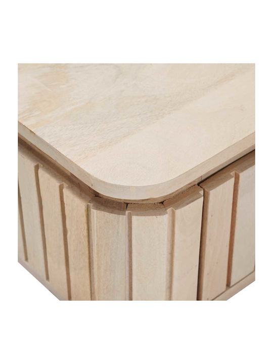 White Wooden Bedside Table 40x30x20cm