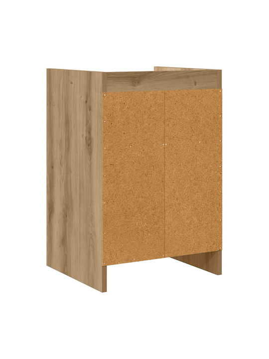 Metal Bedside Tables With Brown Glass Surface 2 Pieces 40x36x60cm
