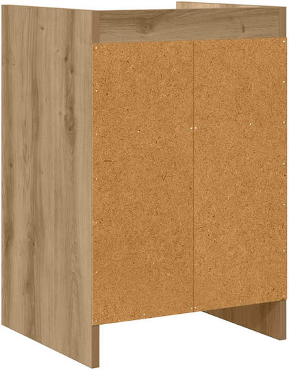 Metal Bedside Tables With Brown Glass Surface 2 Pieces 40x36x60cm