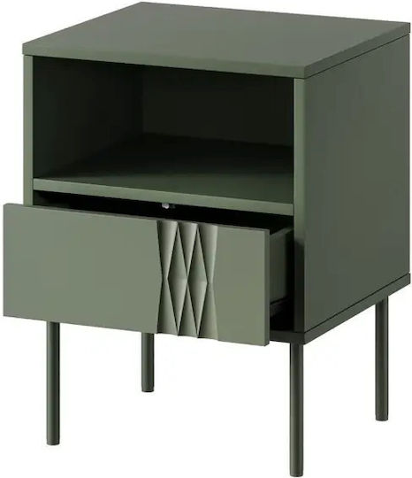 Bedside Tables Tresse Wooden Green 2 Pieces 44x40x53cm