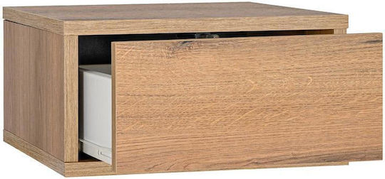 Bedside Table Abor Wooden Beige 39x34x18cm