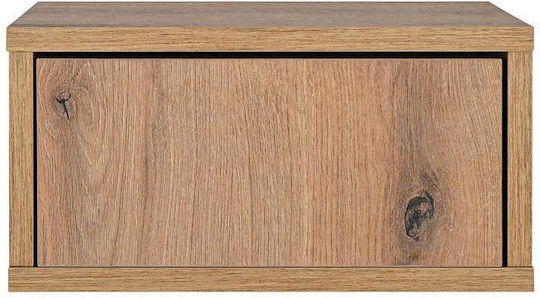Bedside Table Abor Wooden Beige 39x34x18cm