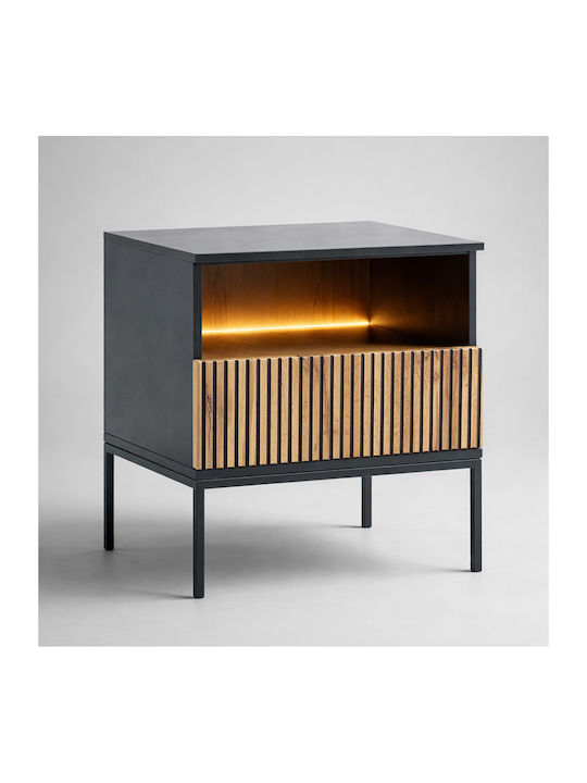 Nachttisch Metall Beige 54x39x56cm