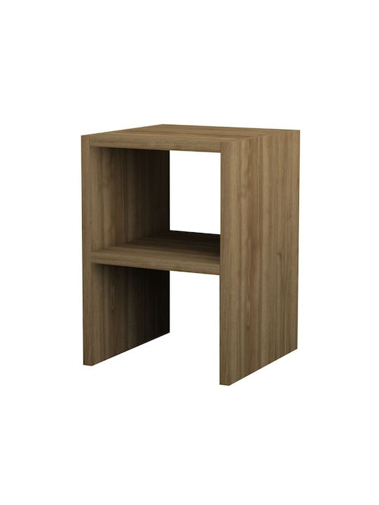 Smile Wooden Brown Bedside Table 30x30x40cm
