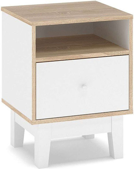 Κομοδίνα Awell Ξύλινα Sonoma / Λευκό 2τμχ 45x44x58cm 173-000005 Κομοδίνα Awell Ξύλινα Sonoma / Λευκό 2τμχ 45x44x58cm 173-000005