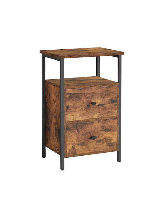 Nachttisch Metall Braun 38x28x60cm