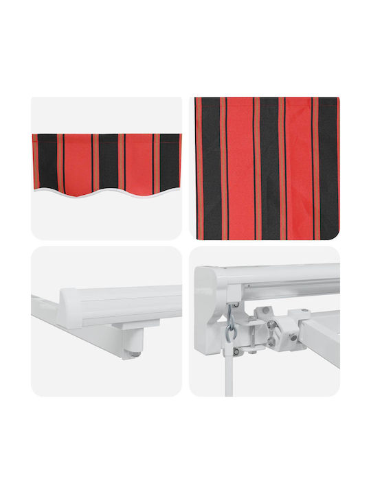 vidaXL Terrasse Zelt mit LEDs Orange 2,5x2m