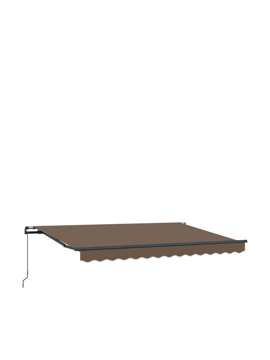 vidaXL Terrace Tent with LEDs Brown 4x2m